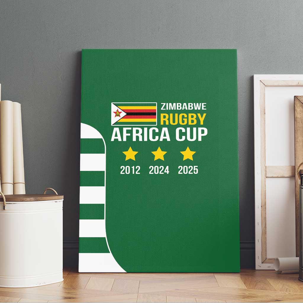 Zimbabwe Rugby History Champion Canvas Wall Art One For The History Sables - African Pride