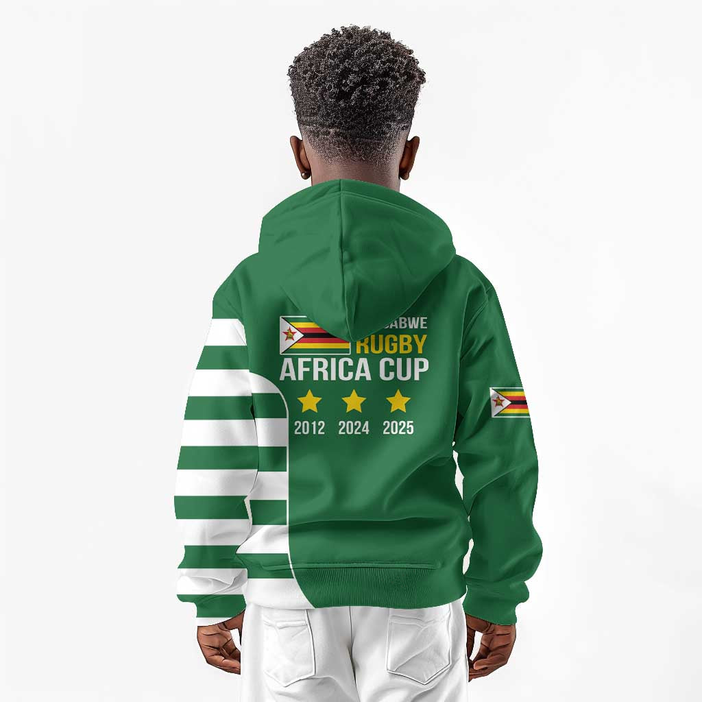 Zimbabwe Rugby History Champion Kid Hoodie One For The History Sables - African Pride