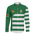 Zimbabwe Rugby History Champion Long Sleeve Button Shirt One For The History Sables - African Pride