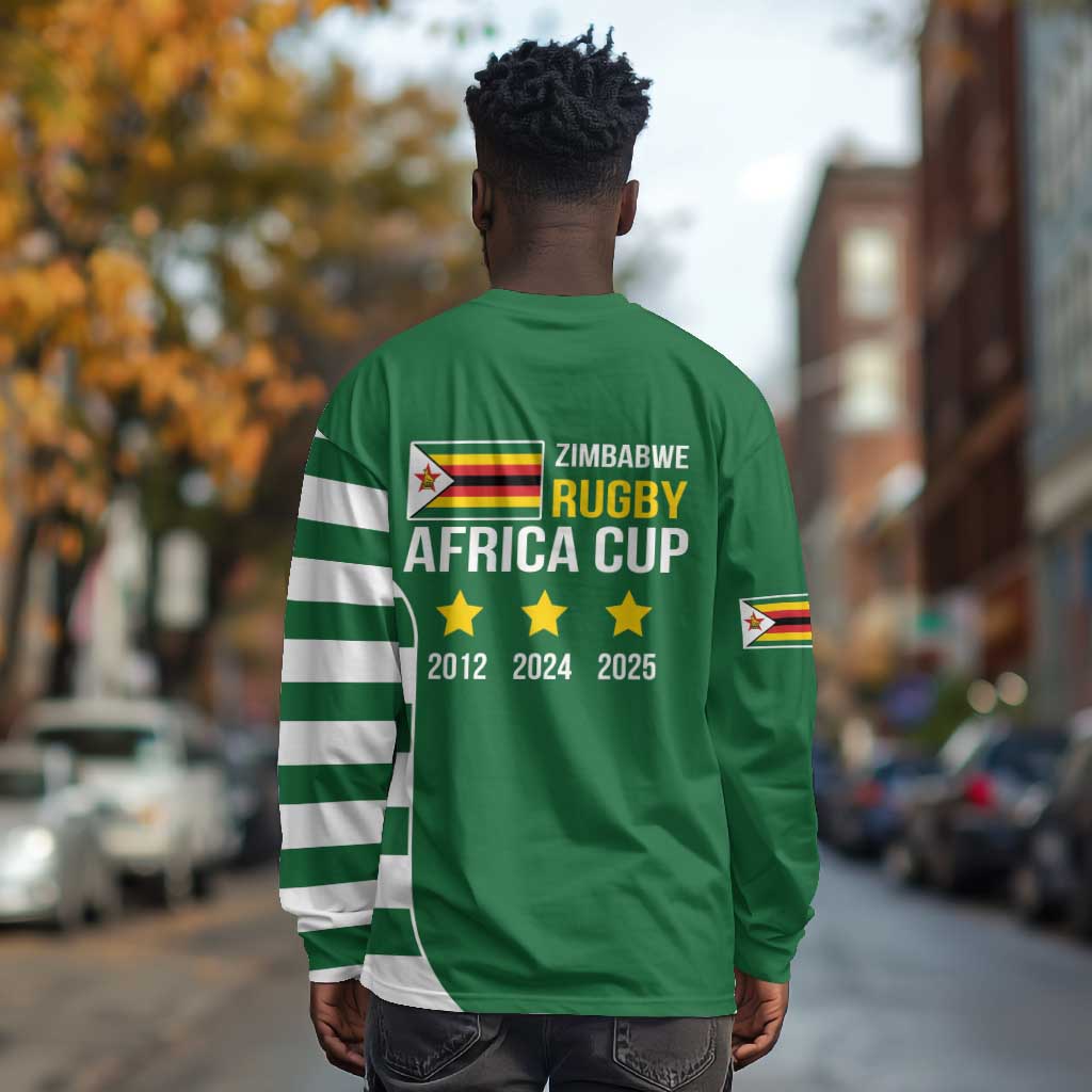 Zimbabwe Rugby History Champion Long Sleeve Shirt One For The History Sables - African Pride