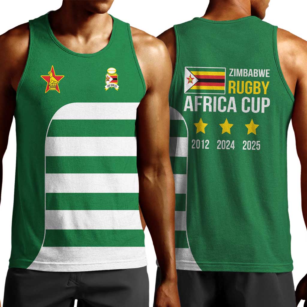 Zimbabwe Rugby History Champion Men Tank Top One For The History Sables - African Pride