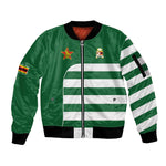 Zimbabwe Rugby History Champion Sleeve Zip Bomber Jacket One For The History Sables - African Pride