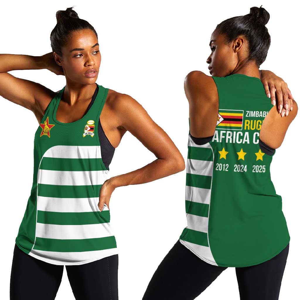 Zimbabwe Rugby History Champion Women Racerback Tank One For The History Sables - African Pride