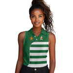 Zimbabwe Rugby History Champion Women Sleeveless Polo Shirt One For The History Sables - African Pride