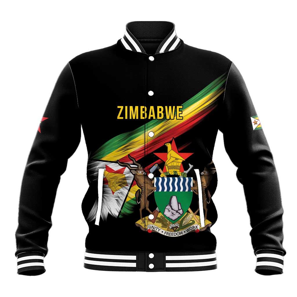 Zimbabwe Wings Flag Baseball Jacket Proudly Zimbabwean - African Pride
