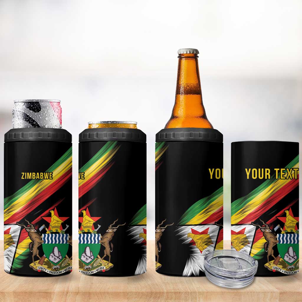 Zimbabwe Wings Flag 4 in 1 Can Cooler Tumbler Proudly Zimbabwean - African Pride