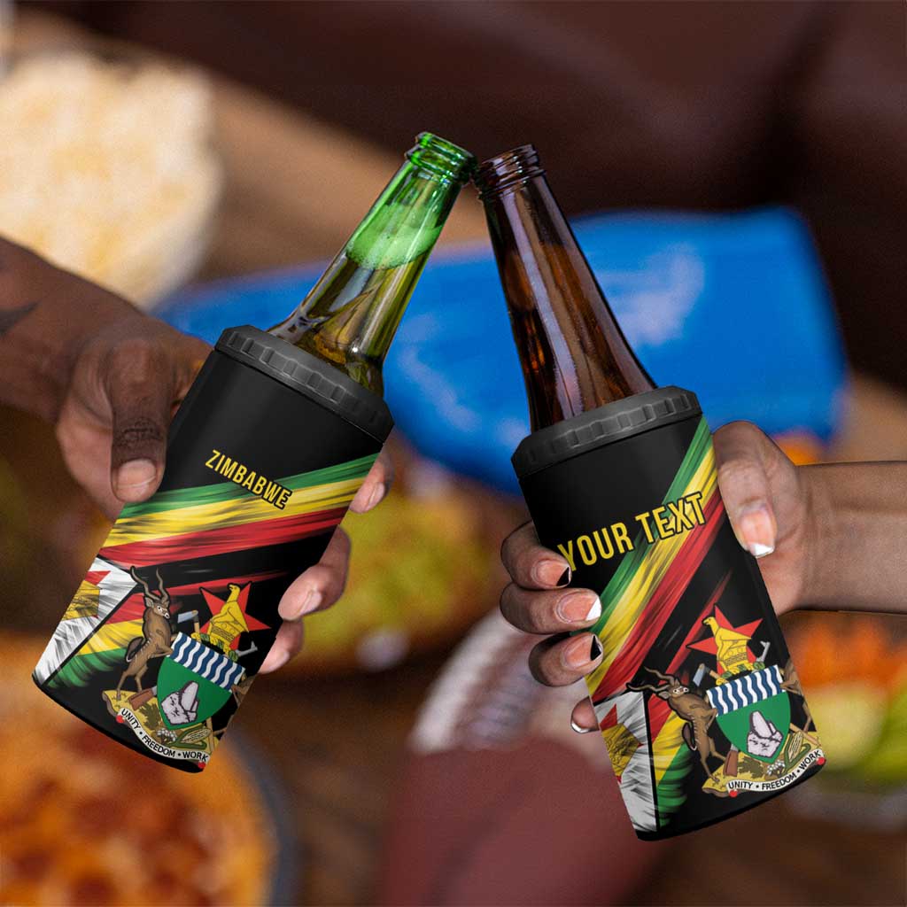 Zimbabwe Wings Flag 4 in 1 Can Cooler Tumbler Proudly Zimbabwean - African Pride