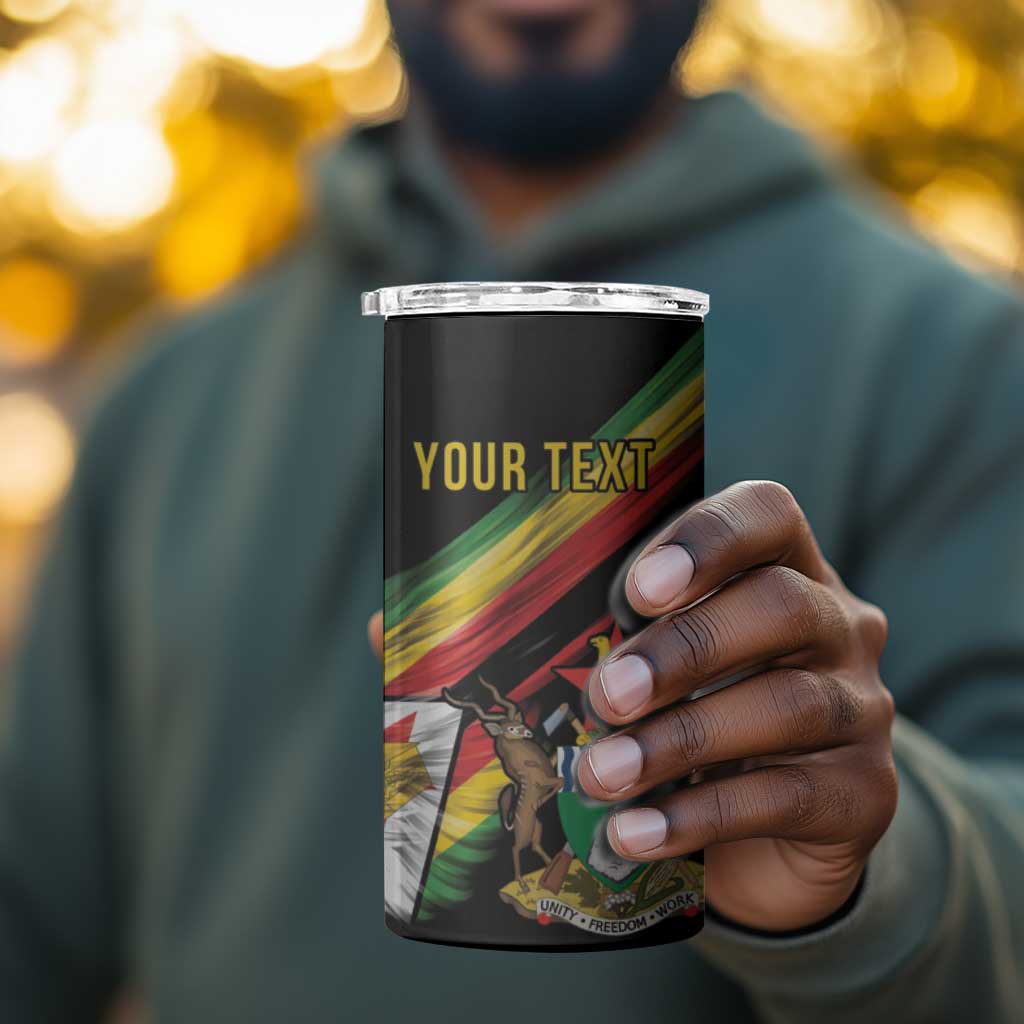 Zimbabwe Wings Flag 4 in 1 Can Cooler Tumbler Proudly Zimbabwean - African Pride