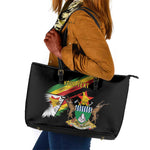 Zimbabwe Wings Flag Leather Tote Bag Proudly Zimbabwean - African Pride