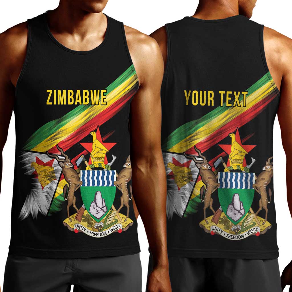 Zimbabwe Wings Flag Men Tank Top Proudly Zimbabwean - African Pride
