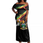 Zimbabwe Wings Flag Off Shoulder Maxi Dress Proudly Zimbabwean - African Pride