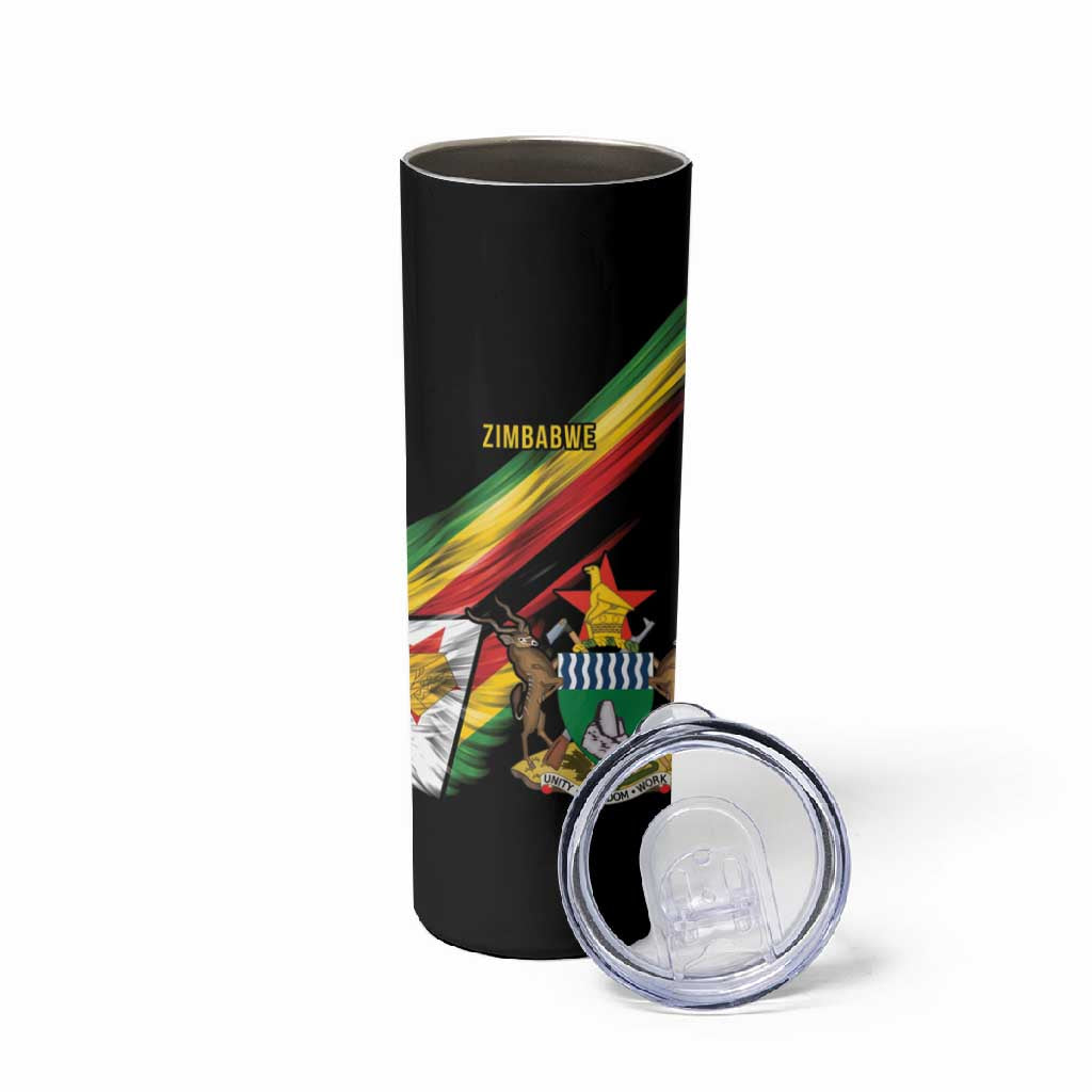 Zimbabwe Wings Flag Skinny Tumbler Proudly Zimbabwean - African Pride