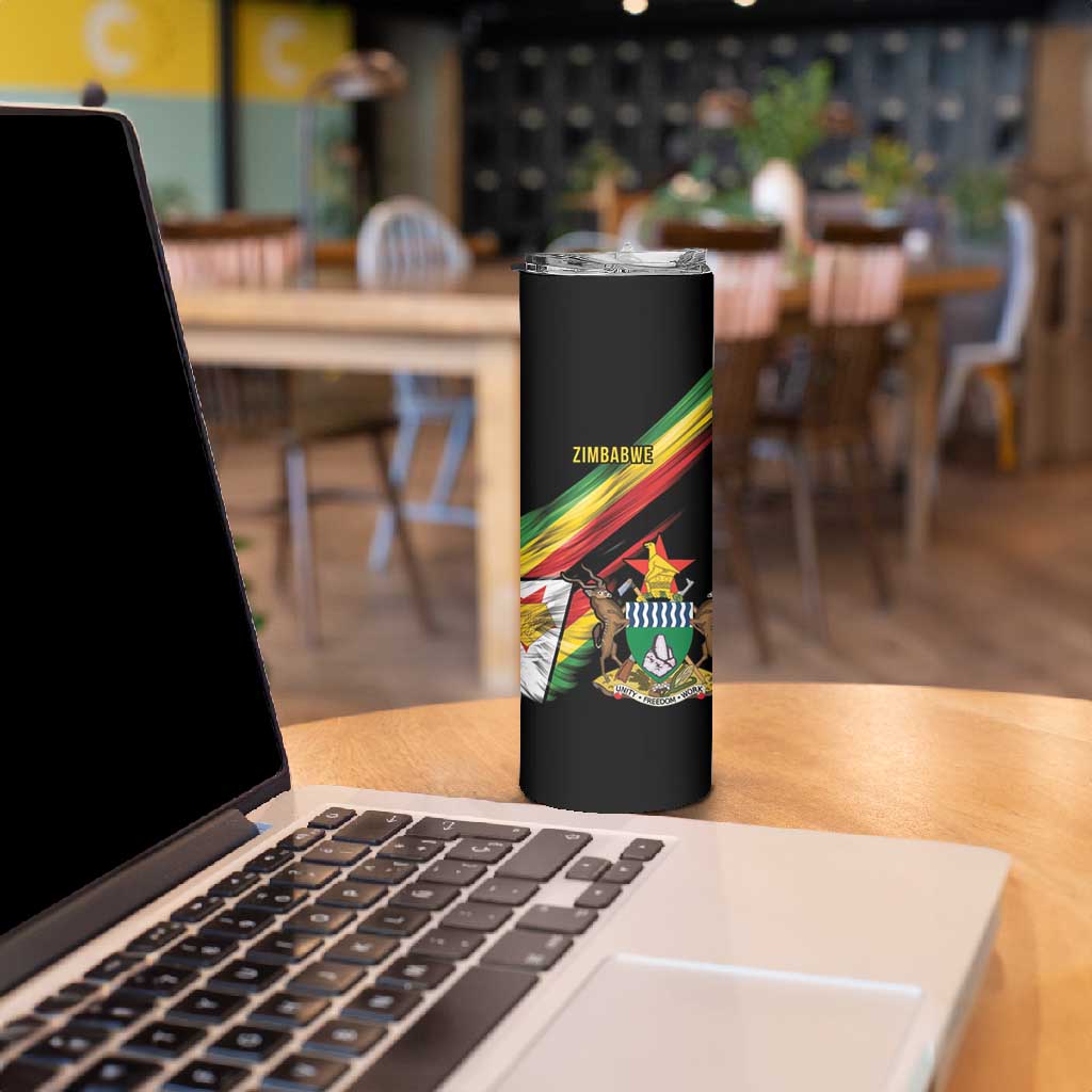 Zimbabwe Wings Flag Skinny Tumbler Proudly Zimbabwean - African Pride