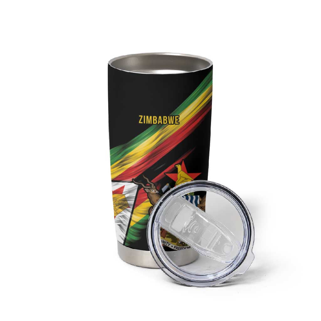 Zimbabwe Wings Flag Tumbler Cup Proudly Zimbabwean - African Pride