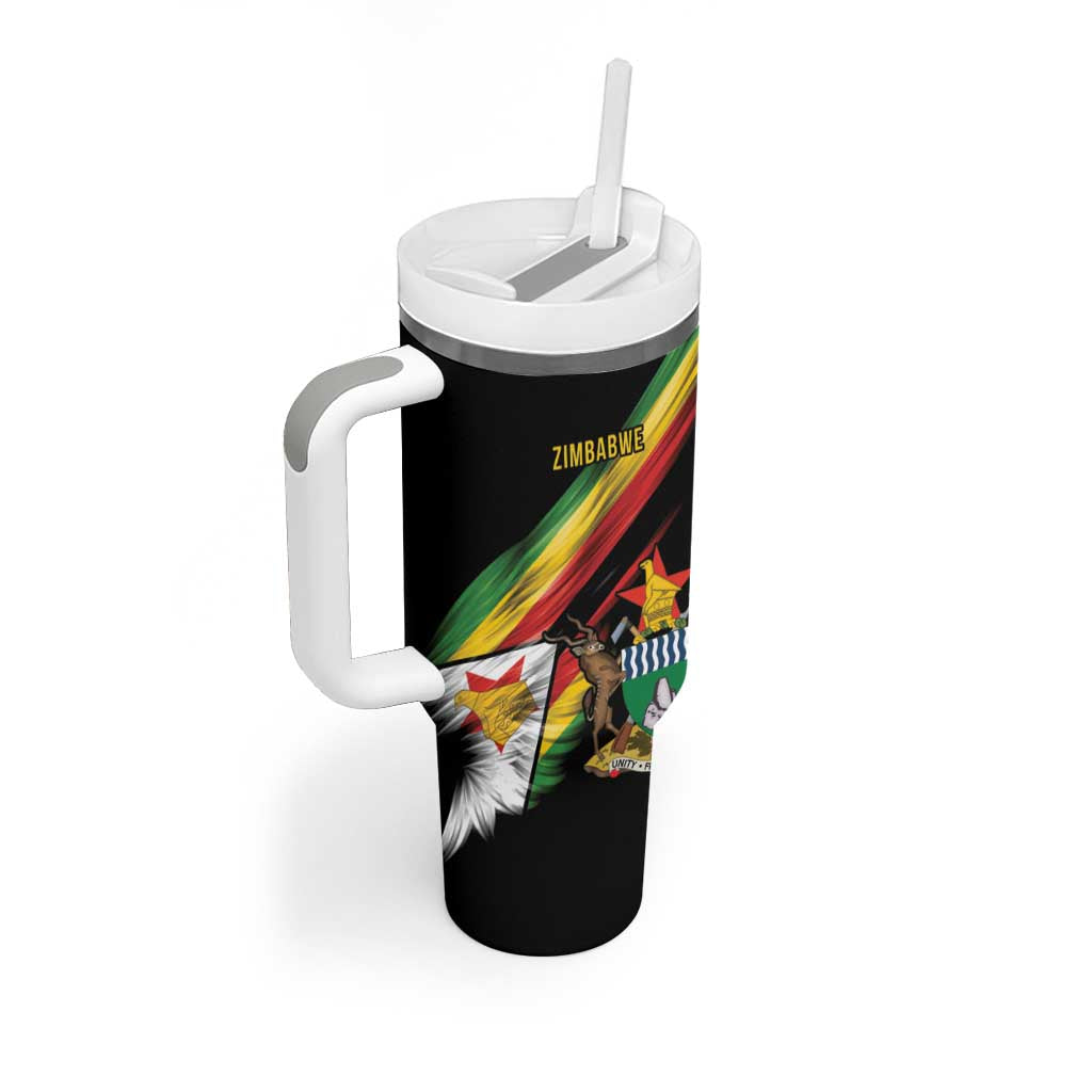Zimbabwe Wings Flag Tumbler With Handle Proudly Zimbabwean - African Pride
