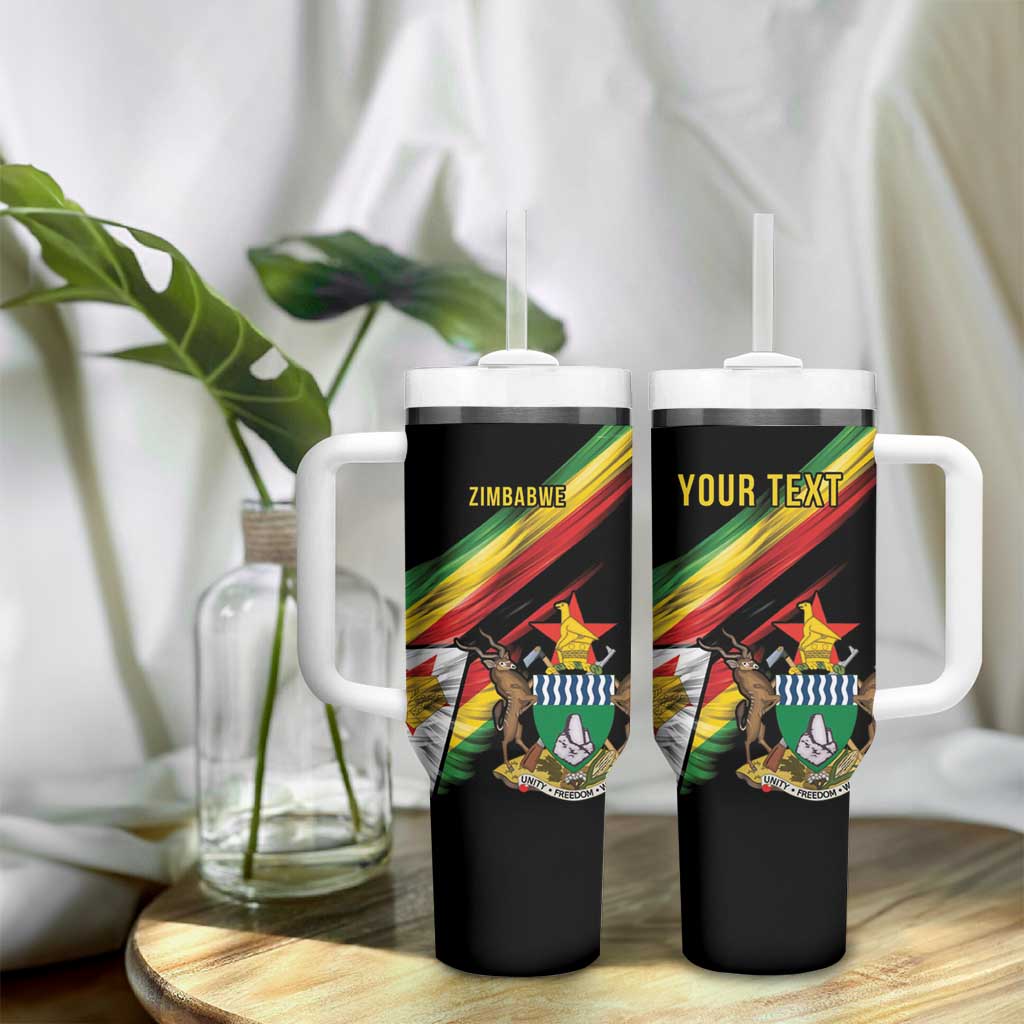 Zimbabwe Wings Flag Tumbler With Handle Proudly Zimbabwean - African Pride