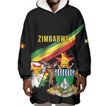 Zimbabwe Wings Flag Wearable Blanket Hoodie Proudly Zimbabwean - African Pride
