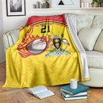 Custom Africa Cricket Uganda Blanket Cranes Cricket Ball Fire - African Pride
