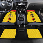 Custom Africa Cricket Uganda Car Mats Cranes Cricket Ball Fire - African Pride