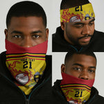 Custom Africa Cricket Uganda Neck Gaiter Cranes Cricket Ball Fire LT9