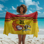 Custom Africa Cricket Uganda Sarong Cranes Cricket Ball Fire - African Pride