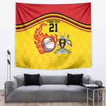 Custom Africa Cricket Uganda Tapestry Cranes Cricket Ball Fire - African Pride