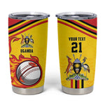 Custom Africa Cricket Uganda Tumbler Cup Cranes Cricket Ball Fire - African Pride