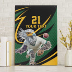 Secretary Bird South Africa Cricket Custom Canvas Wall Art Unique Pattern