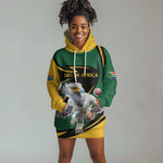 Secretary Bird South Africa Cricket Custom Hoodie Dress Unique Pattern