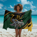Secretary Bird South Africa Cricket Custom Sarong Unique Pattern