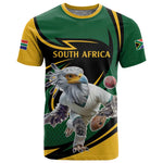 Secretary Bird South Africa Cricket Custom T shirt Unique Pattern