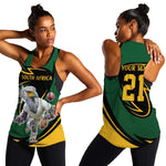 Secretary Bird South Africa Cricket Custom Women Racerback Tank Unique Pattern