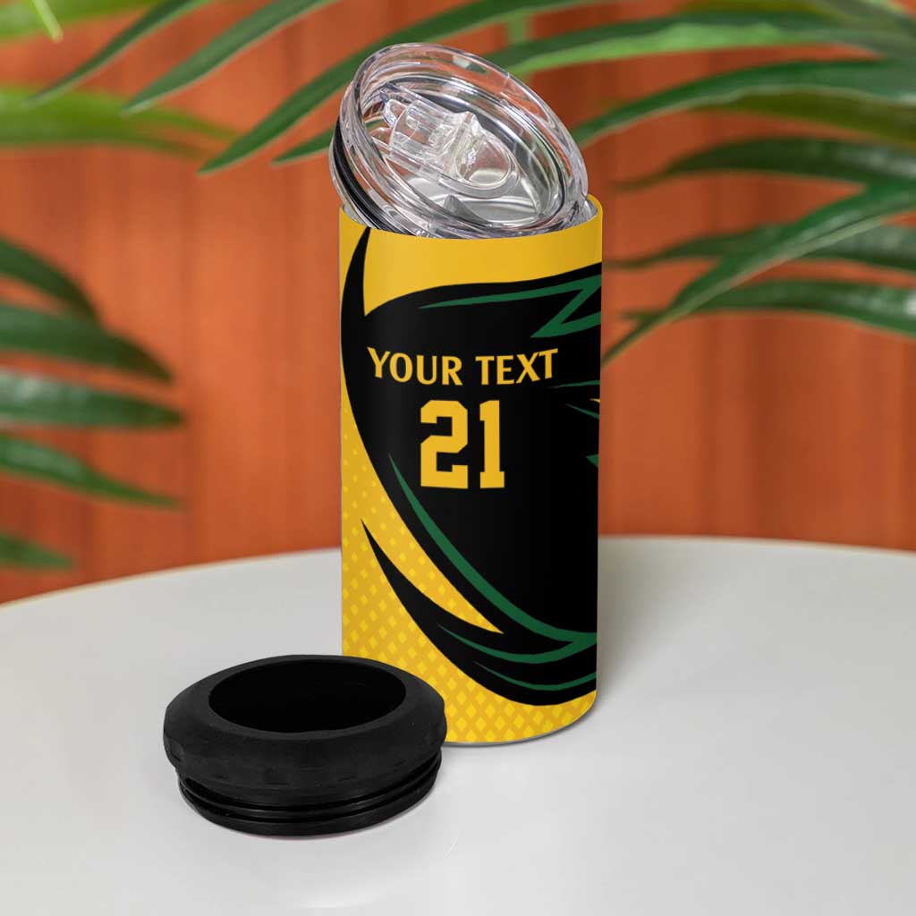Springbok South Africa Cricket Custom 4 in 1 Can Cooler Tumbler Unique Pattern