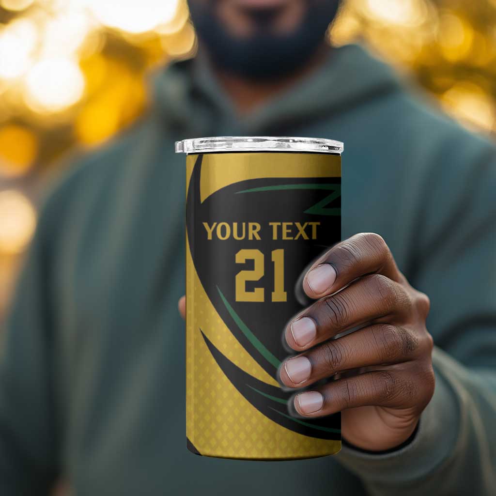 Springbok South Africa Cricket Custom 4 in 1 Can Cooler Tumbler Unique Pattern