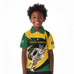 Springbok South Africa Cricket Custom Kid Polo Shirt Unique Pattern
