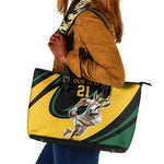 Springbok South Africa Cricket Custom Leather Tote Bag Unique Pattern