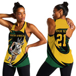 Springbok South Africa Cricket Custom Women Racerback Tank Unique Pattern
