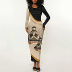 Algeria Tajine Dish Personalized Long Sleeve Bodycon Dress with African Tribal Pattern LT9