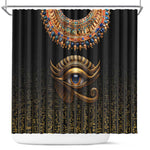Egypt Eyes Of Horus Shower Curtain with Egyptian Hieroglyphs