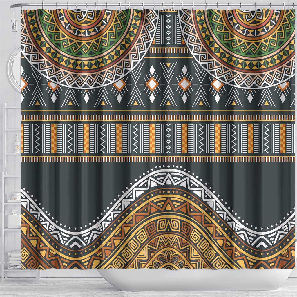 Afro Ethnic Native Pattern Shower Curtain