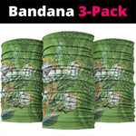Afro King Proteas Dashiki Motif Neck Gaiter Green Style LT9