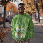 Afro King Proteas Dashiki Motif Sweatshirt Green Style