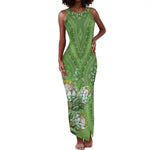 Afro King Proteas Dashiki Motif Tank Maxi Dress Green Style