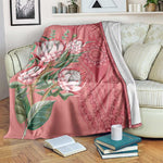 Afro King Proteas Dashiki Motif Blanket Peach Style