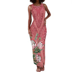 Afro King Proteas Dashiki Motif Tank Maxi Dress Peach Style