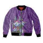 Afro King Proteas Dashiki Motif Bomber Jacket Violet Style