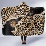 Afro Leopard Skin Pattern Hooded Blanket Version 02