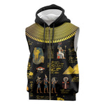 Ancient Egypt and Hieroglyphs Sleeveless Zip Hoodie - African Pride