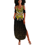 Ancient Egyptian Summer Maxi Dress Symbol of Horus The Falcon God