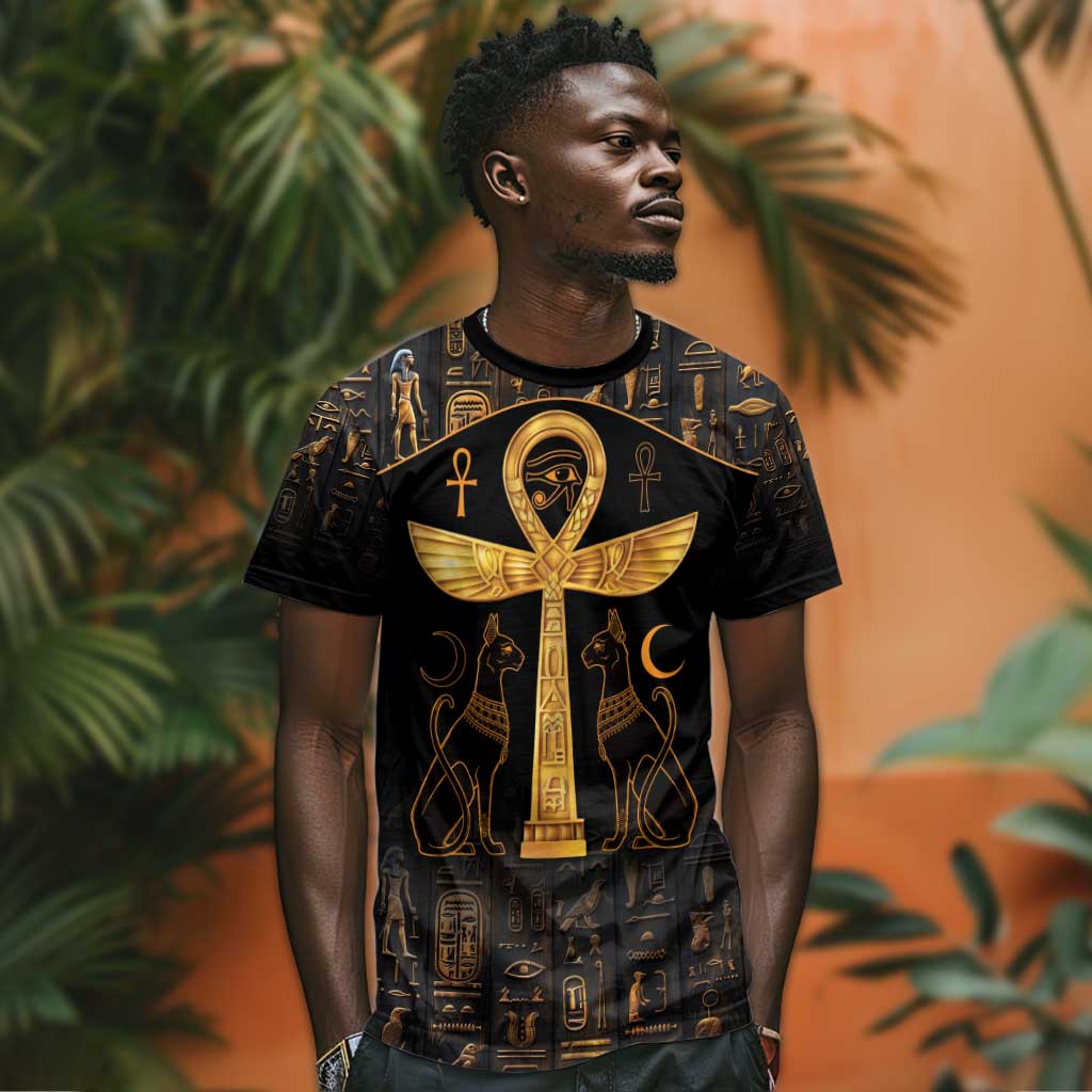 Ankh with Eye of Horus T shirt Ancient Egypt Culture